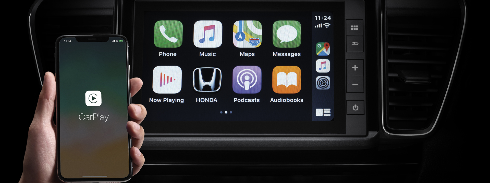 ระบบเครื่องเสียงหน้าจอสัมผัสขนาด 8 นิ้ว แบบ Advanced Touch รองรับ Apple CarPlay