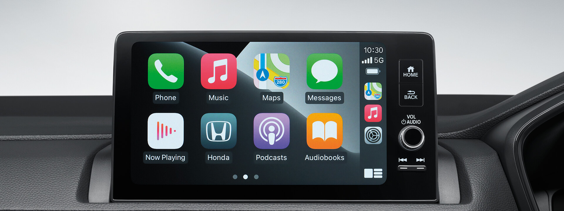 ระบบเครื่องเสียงหน้าจอสัมผัสแบบ Advanced Touch ขนาด 9 นิ้ว รองรับ Apple CarPlay แบบไร้สาย และ Android Auto